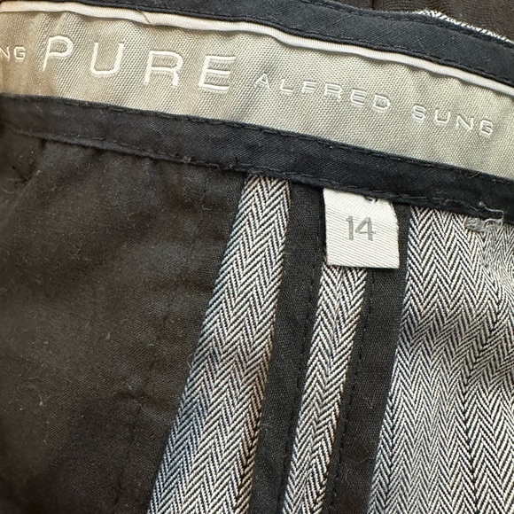 Pure Alfred Sung Vintage Women’s Gray Pinstripe Pants SZ 14 - Picture 3 of 4